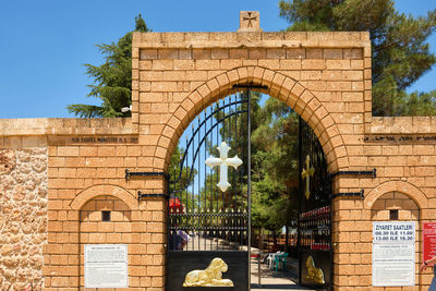 Entrance of historic building