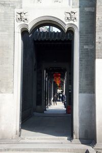 Entrance of historic building