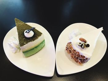 Close-up of cake served on plate