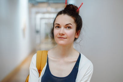 Portrait of beautiful young woman