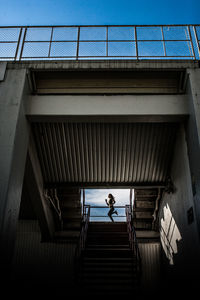 Fit woman doing workout at a stadium