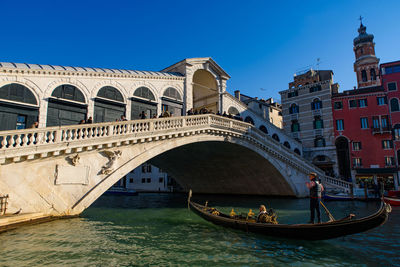 Arch bridge over canal