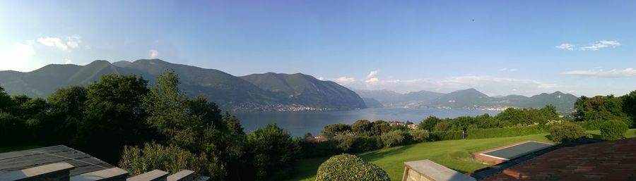 Panoramic view of mountains against sky