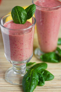 Close-up of drink on table