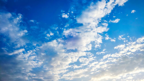 Low angle view of clouds in sky