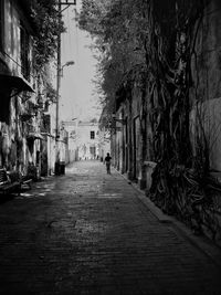 Narrow alley amidst buildings in city
