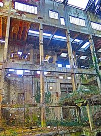 Low angle view of abandoned building