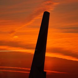 Low angle view of sky at sunset