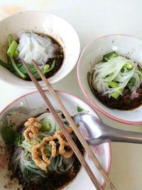 Close-up of food in plate on table