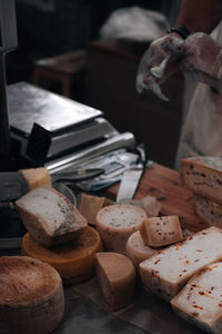 Various types of cheese. free space for text. toned. cheese background. vertical