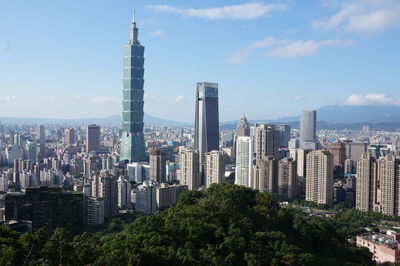 Taipei skyline, seen from elephant hill