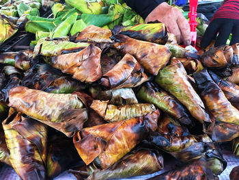 Close-up of fish for sale in market