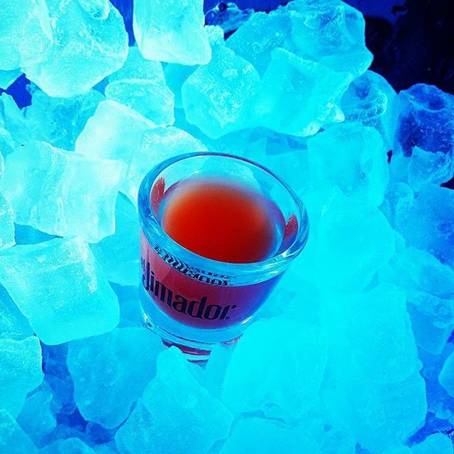 food and drink, refreshment, drink, indoors, blue, still life, freshness, close-up, high angle view, drinking glass, table, bottle, no people, plastic, directly above, container, red, glass - material, healthy eating, liquid