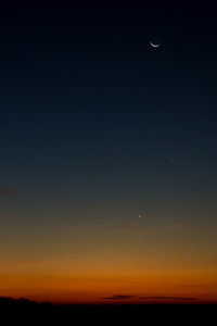 Scenic view of sky at night