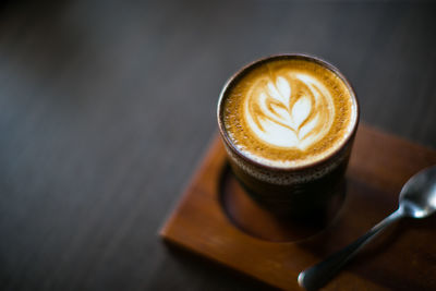 Close-up of coffee on table