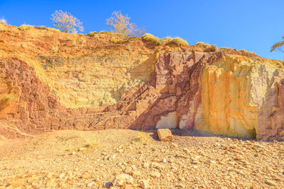 Rock formations on mountain