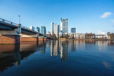 Bridge over river in city