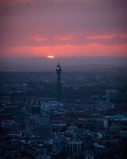 Cityscape at sunset