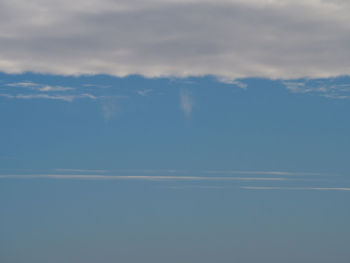 Low angle view of vapor trail in sky