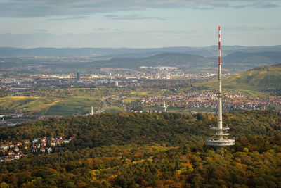 Stuttgart frauenkopf with radio tower and valley view