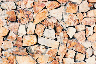 Stone wall with natural colors