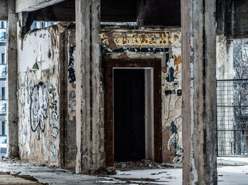 Entrance of abandoned building