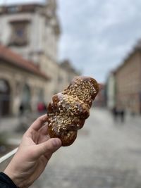Cropped hand of person holding ice cream
