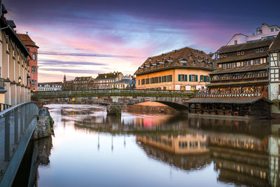 Reflection of buildings in water