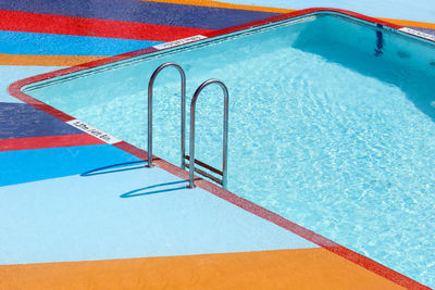 High angle view of swimming pool