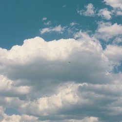 Low angle view of cloudy sky