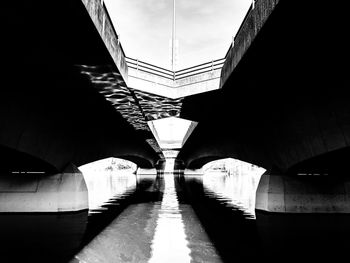 Low angle view of bridge against sky