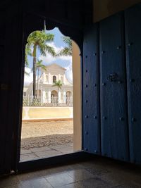 Entrance of building