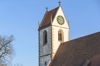 Low angle view of church tower