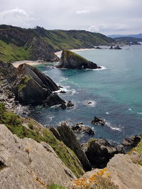 Scenic view of sea against sky