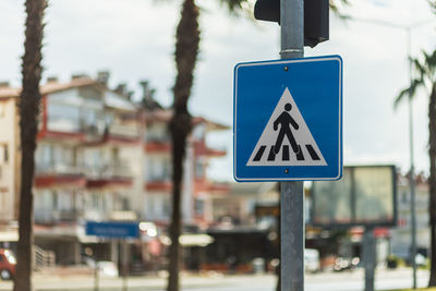 Close-up of road sign