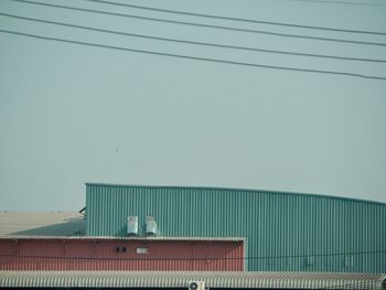 Low angle view of building against clear sky