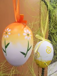 Close-up of easter eggs