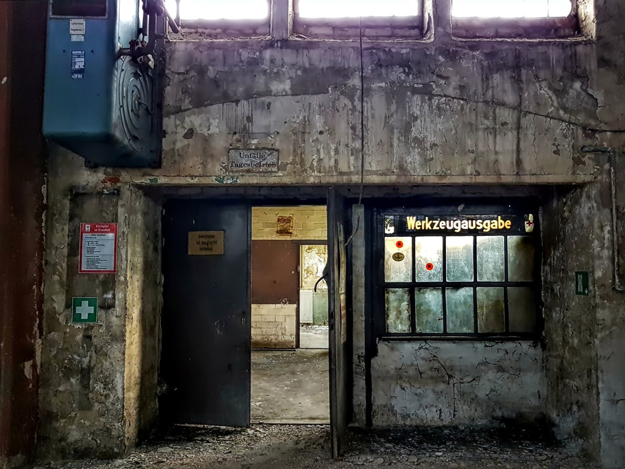 abandoned, architecture, entrance, door, old, built structure, weathered, building, no people, damaged, obsolete, deterioration, decline, day, run-down, building exterior, bad condition, outdoors, window, ruined