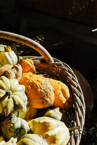 Close-up of food in basket