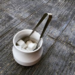 Close-up of food on wooden table