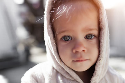 Portrait of cute baby girl