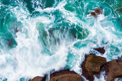 Panoramic view of sea waves