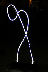 Light painting against black background