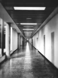 Empty corridor of building