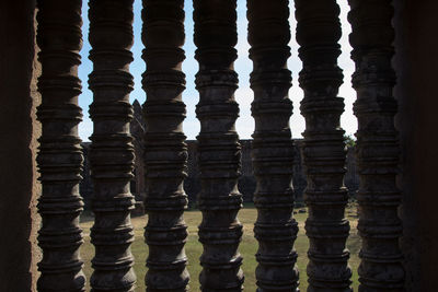 Row of columns of building