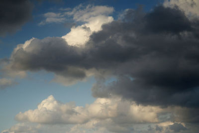 Low angle view of clouds in sky