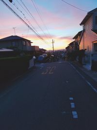 View of road at sunset