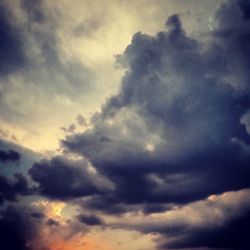 Low angle view of cloudy sky