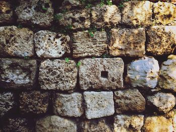 Full frame shot of stone wall