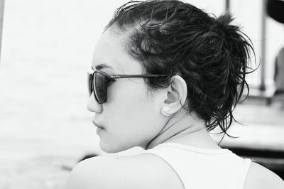 Close-up of young woman